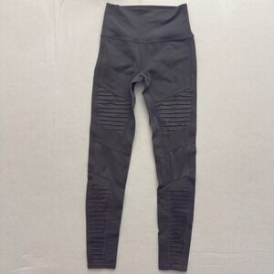 ALO Yoga High Waist Moto Leggings Women's Size Small Comfort Athleisure Gray